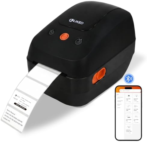LLIKED WT20 2.5" Bluetooth Thermal Printer -Commercial Grade Long-Life Print Head (approx 98,500+ Ft), for Small Businesses, online design, Commercial Printer, Create Custom Stickers