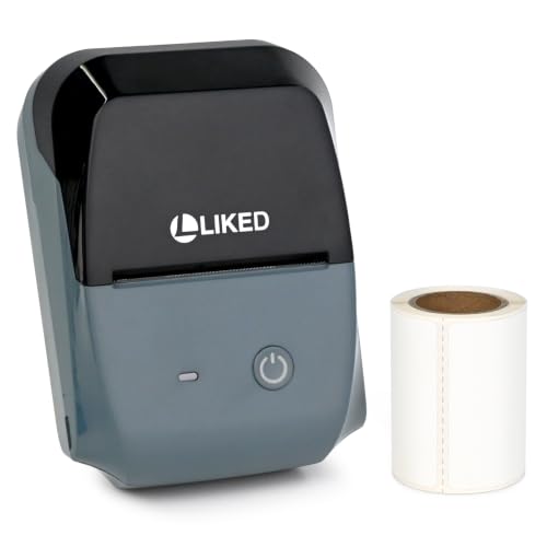 LLIKED HD11 2" Portable Bluetooth Thermal Label Printer With 1 Dissolvable labels, online Create Custom Stickers,for Small Businesses, Long-Life Print Head (approx 98,500+ Ft)