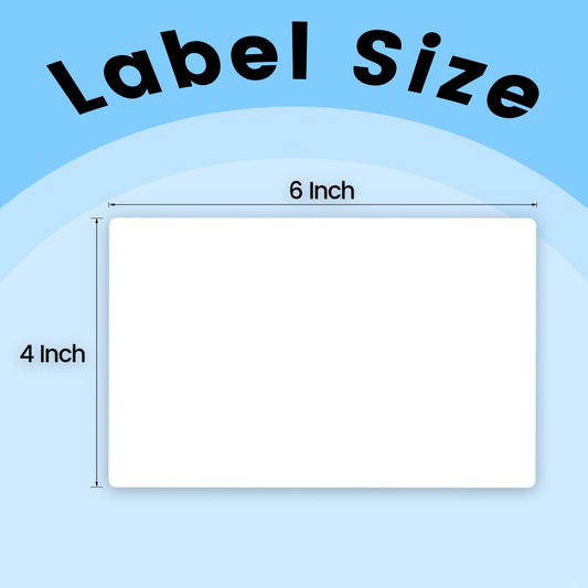 L LIKED 4" x 6" Removable Direct Thermal Labels with Perforated Lines, Water and Oil Resistant, Compatible with Rollo, Zebra Desktop Printers and More (1 Roll, 200 Labels)