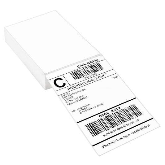 L LIKED 4" x 6" Removable Direct Thermal Labels with Perforated Lines, Water and Oil Resistant, Compatible with Rollo, Zebra Desktop Printers and More (1 Roll, 200 Labels)