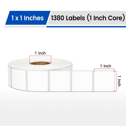 L LIKED Removable Direct Thermal Labels with Perforated Lines, Water and Oil Resistant, Compatible with Rollo, Zebra Desktop Printers and More