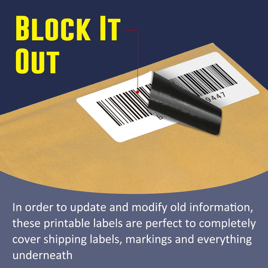L LIKED 4"x2", 3"x2", 3"x1" Direct Thermal Labels for Block, Permanent Adhesive Barcode Adress Labels & Compatible with Rollo, Zebra and Other Desktop Printers