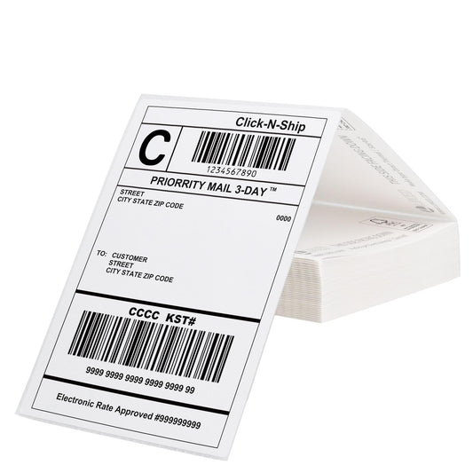 LLIKED 200 4x6 Thermal Labels Fanfold, Direct Thermal Shipping Labels - Perforated and Strong Adhesive