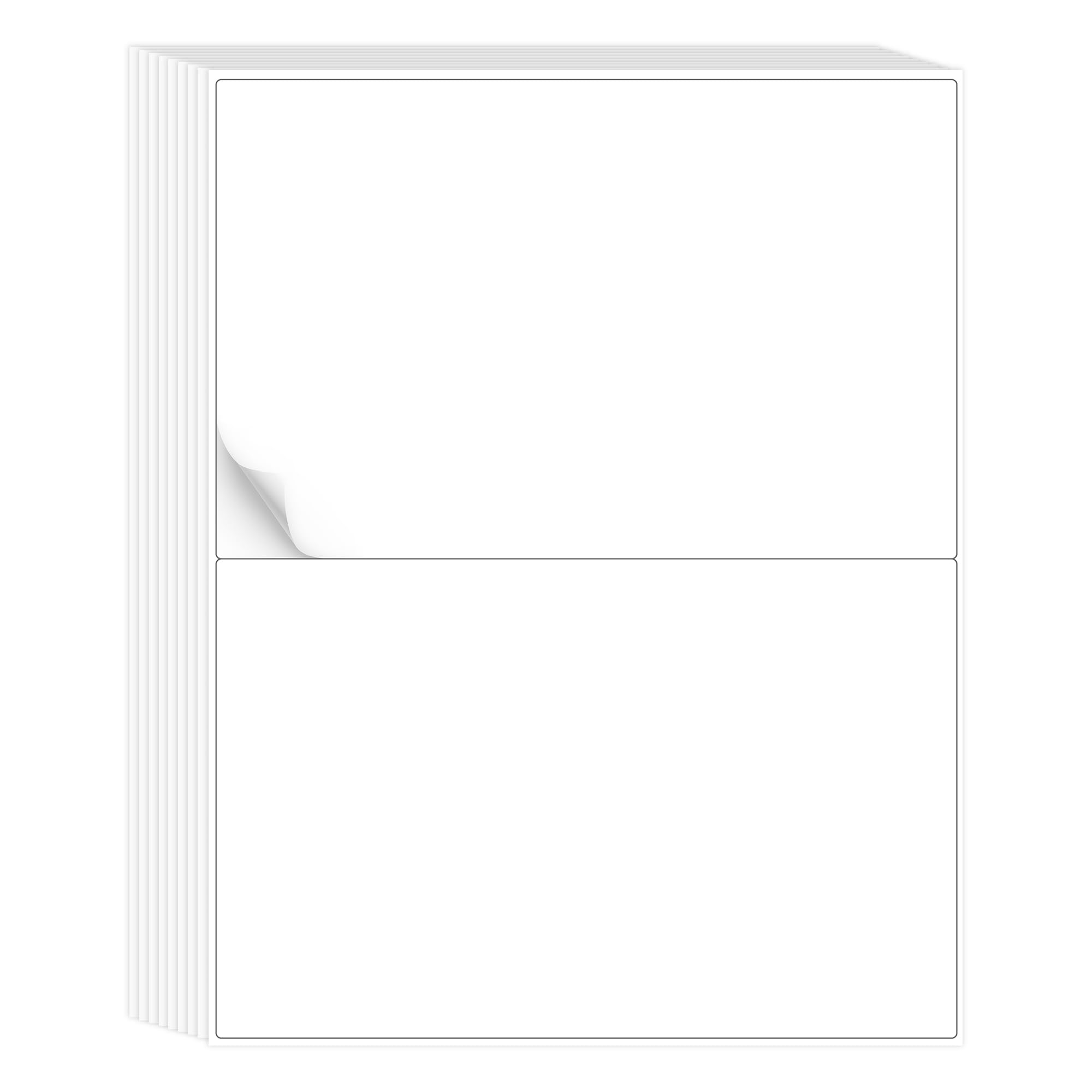 L LIKED Half Sheet 5.5 x 8.5 Inches Shipping Address Labels for Laser