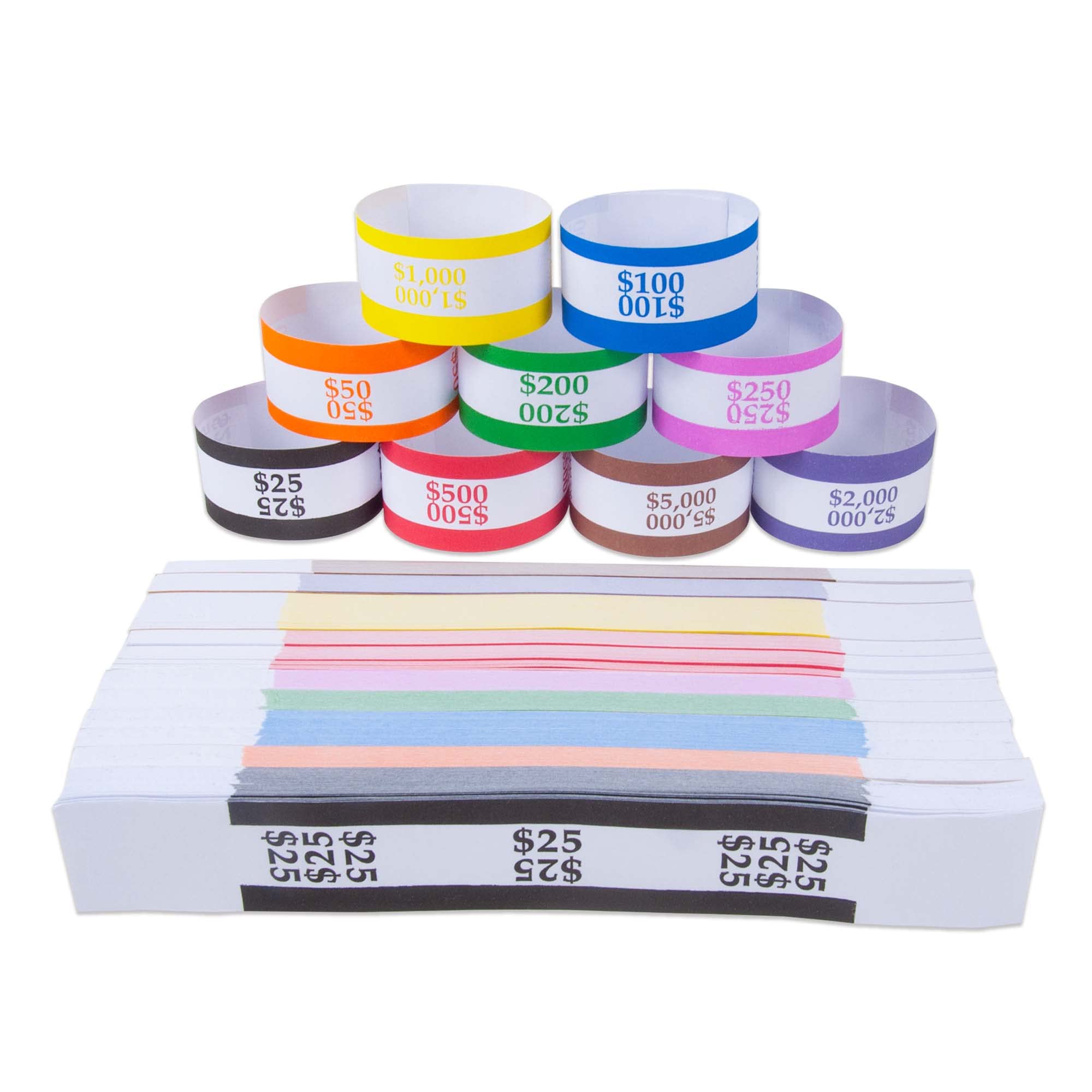 L LIKED Money Band Bundles Self Sealing Currency Straps for Bill Wrapp