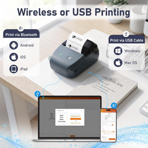 LLIKED HD11 2" Portable Bluetooth Thermal Label Printer With 1 Dissolvable labels, online Create Custom Stickers,for Small Businesses, Long-Life Print Head (approx 98,500+ Ft)