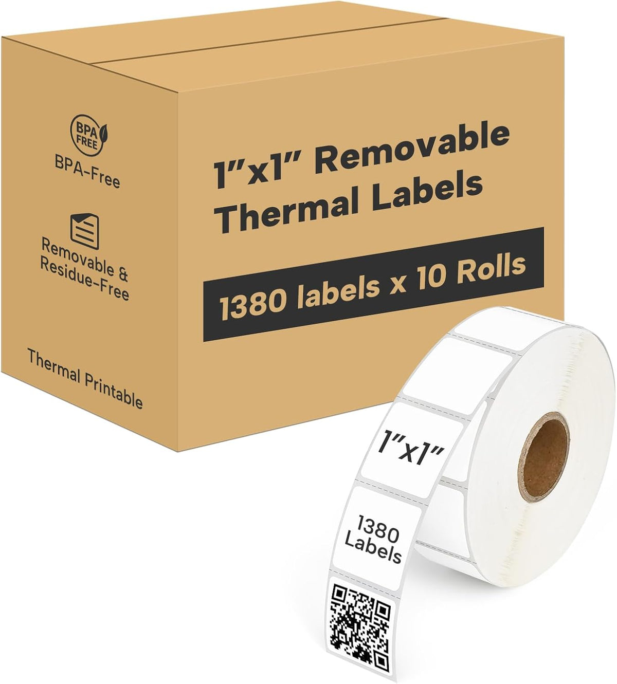 L LIKED 2"x3" Removable Labels 500 Thermal Labels with No Residue | Water & oil resistant, smudge-proof. For home, office, industrial use, school supplies & organization