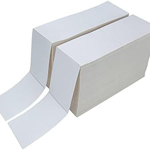 L LIKED  Fanfold 4" x 6" Direct Thermal Labels, with Perforated line for Thermal Printers - Compatible Zebra & Rollo Printer (4" x 6" )