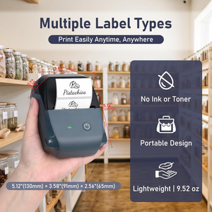 LLIKED HD11 2" Portable Bluetooth Thermal Label Printer With 1 Dissolvable labels, online Create Custom Stickers,for Small Businesses, Long-Life Print Head (approx 98,500+ Ft)