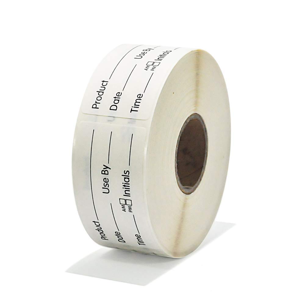 LLIKED Blank 1 x 2 Inch Food Rotation Dissolvable Labels  Suitable for FIFO rotation; smudge-proof on plastic, glass and stainless steel, freezer friendly.