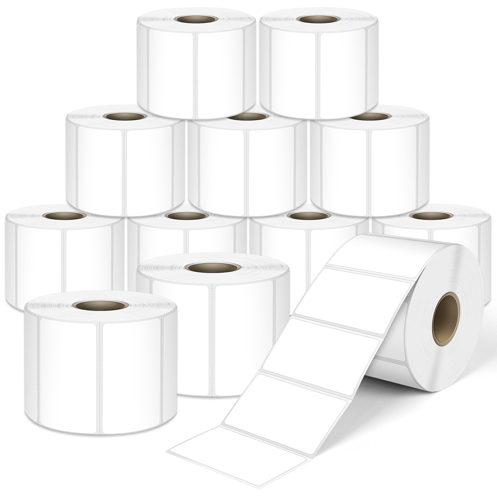 L LIKED 2.25" x 4" , 2.25" x 0.75",  2.25" x 1.25" Direct Thermal Label for Block, Permanent Adhesive Shipping Postage Labels & Compatible with Rollo, Zebra and Other Desktop Printers