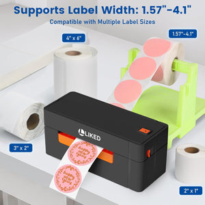 LLIKED LP56 4x6 Bluetooth Thermal Shipping Label Printer,Commercial Grade Long-Life Print Head (650K+ 4x6 Labels),for Small Businesses ,online design,Compatible with iPhone, Windows & Mac