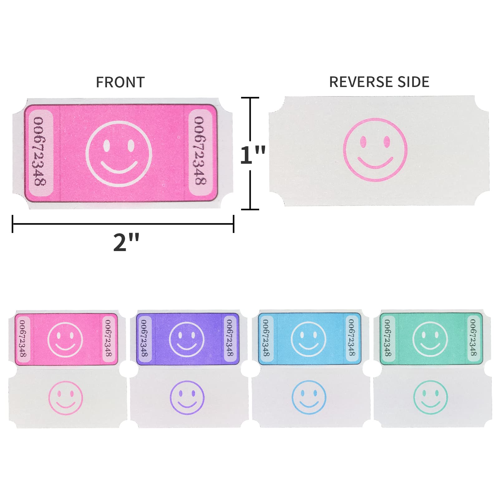 INDIANA TICKET CO. Double Roll Raffle Tickets – 1,000 Red, Events, Fundraiser, Carnival, Fair, Door Prize, Drink/Food Tickets, Classroom Reward, Bingo, Auction, 50/50 Cash Draw. (8 Color Selection