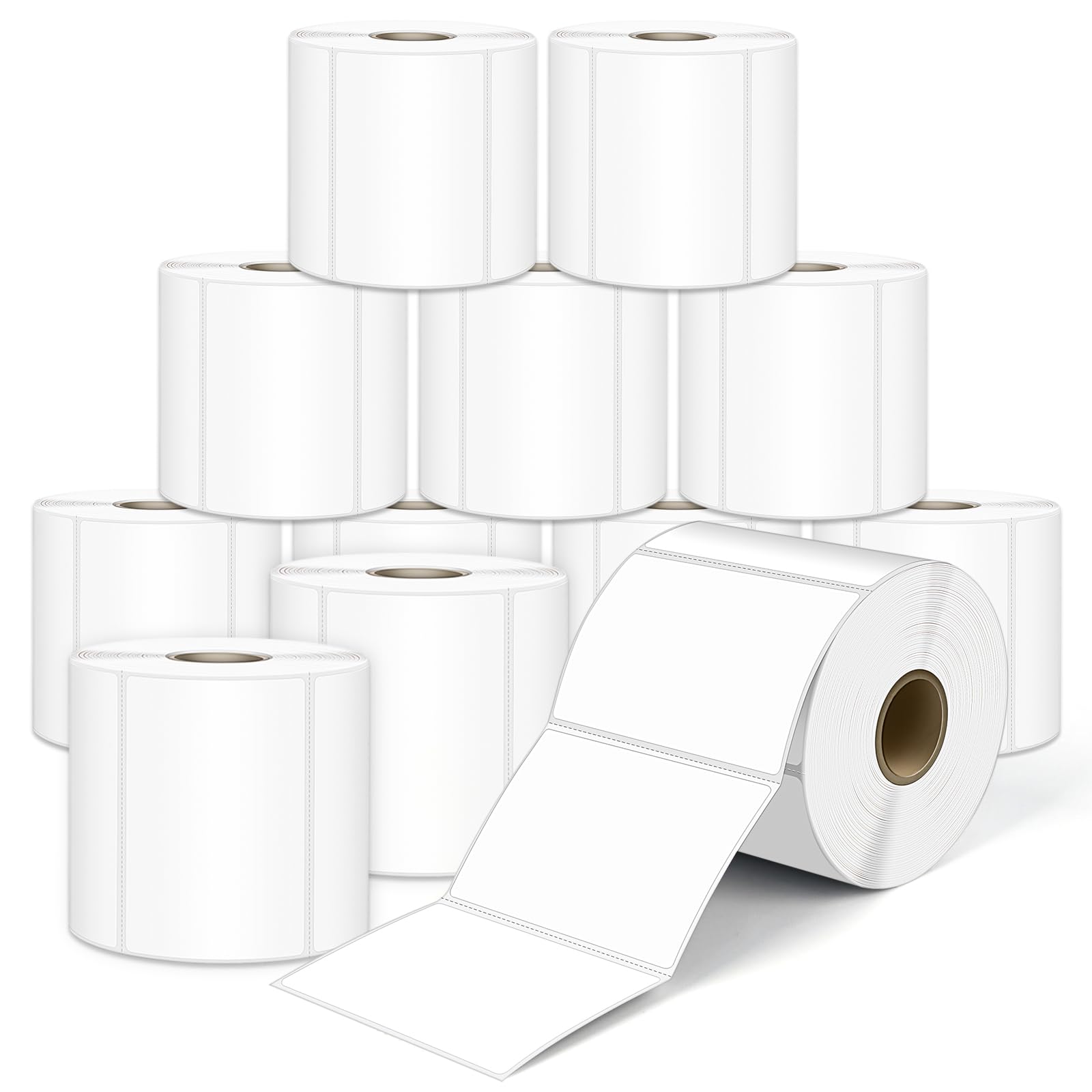 L LIKED 4"x2", 3"x2", 3"x1" Direct Thermal Labels for Block, Permanent Adhesive Barcode Adress Labels & Compatible with Rollo, Zebra and Other Desktop Printers