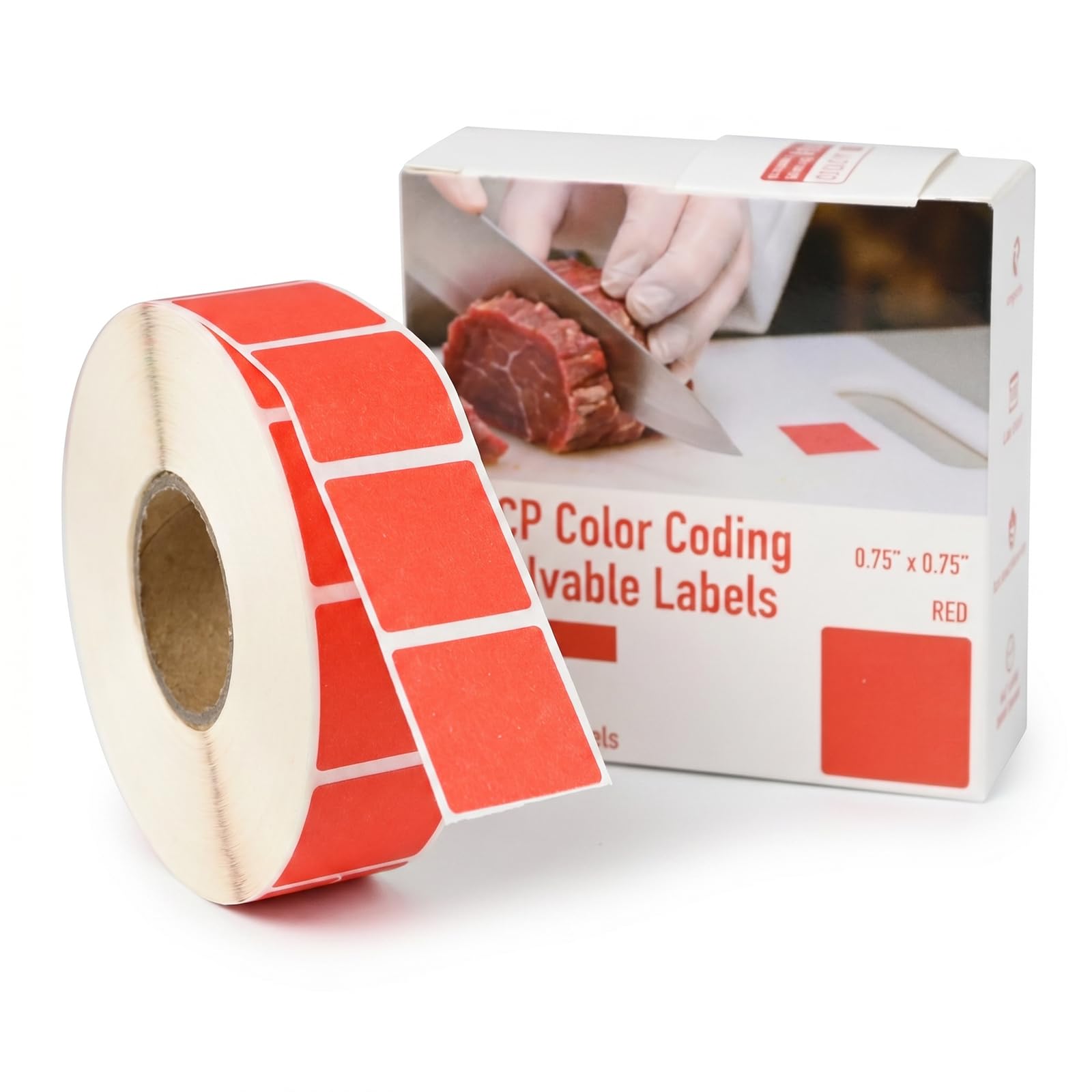L LIKED 1000 Pcs HACCP Dissolvable Labels 3/4" x 3/4" Square Labels