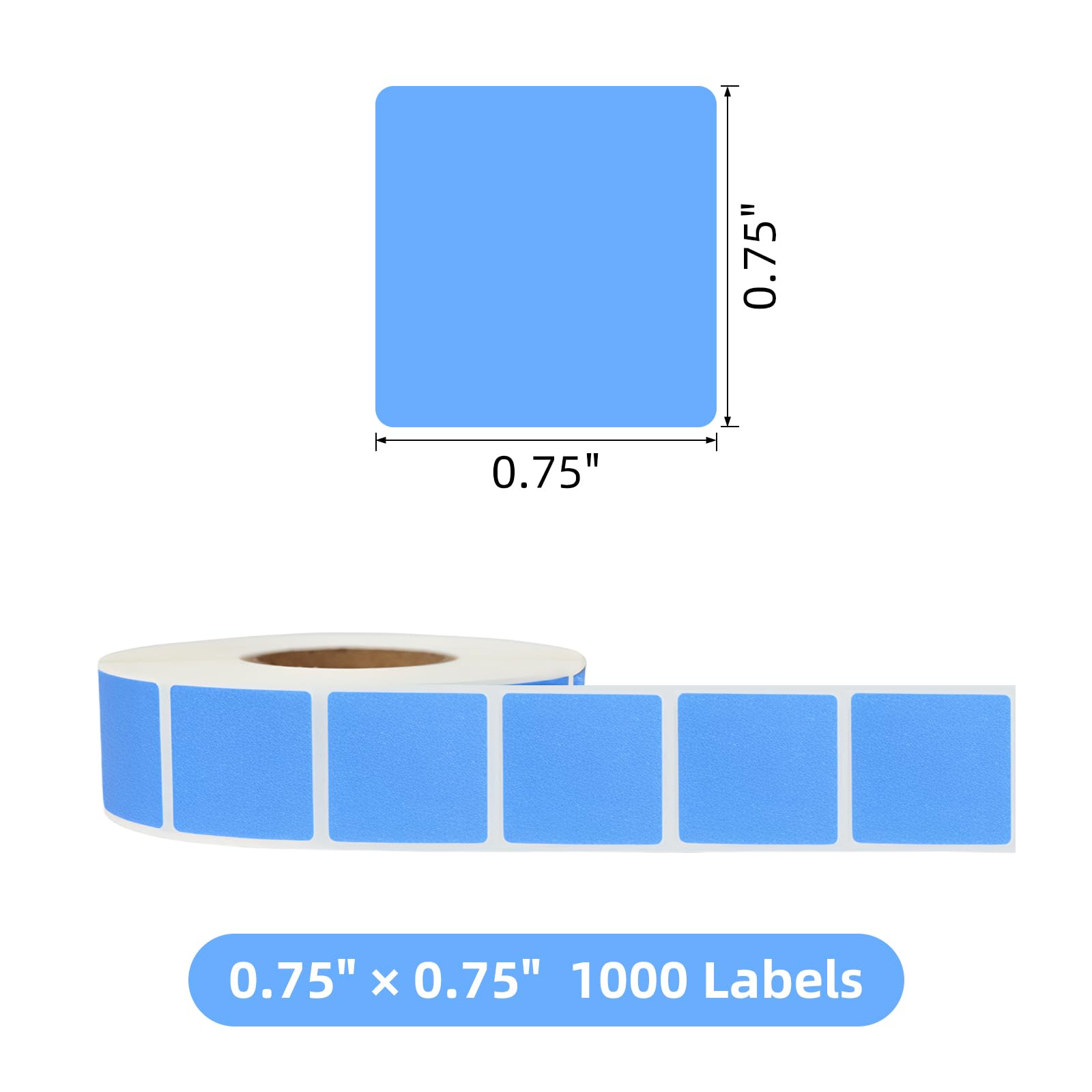 L LIKED 1000 Pcs HACCP Dissolvable Labels 3/4" x 3/4" Square Labels