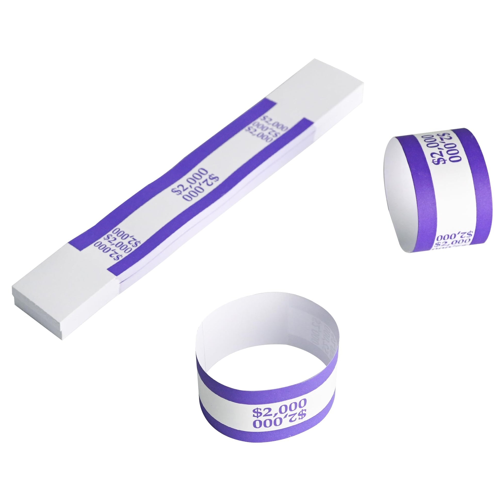 L LIKED Money Band Self Sealing Currency Straps for Bill Wrappers 100 PCS