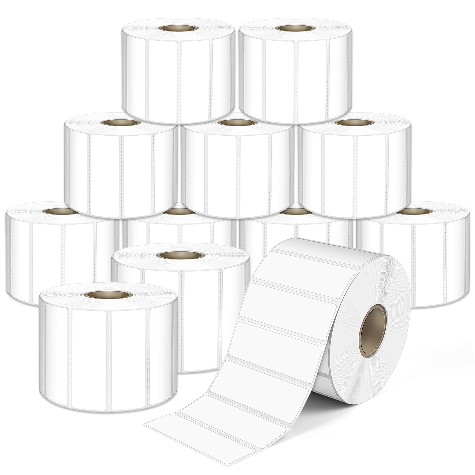 L LIKED 2.25" x 4" , 2.25" x 0.75",  2.25" x 1.25" Direct Thermal Label for Block, Permanent Adhesive Shipping Postage Labels & Compatible with Rollo, Zebra and Other Desktop Printers