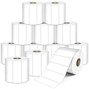 L LIKED 4"x2", 3"x2", 3"x1" Direct Thermal Labels for Block, Permanent Adhesive Barcode Adress Labels & Compatible with Rollo, Zebra and Other Desktop Printers