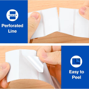L LIKED 2" x 1" Removable Thermal Labels No Residue 10 Rolls 13000 Pcs | Water & oil resistant, smudge-proof. For home, office, school supplies, organization & inventory tracking