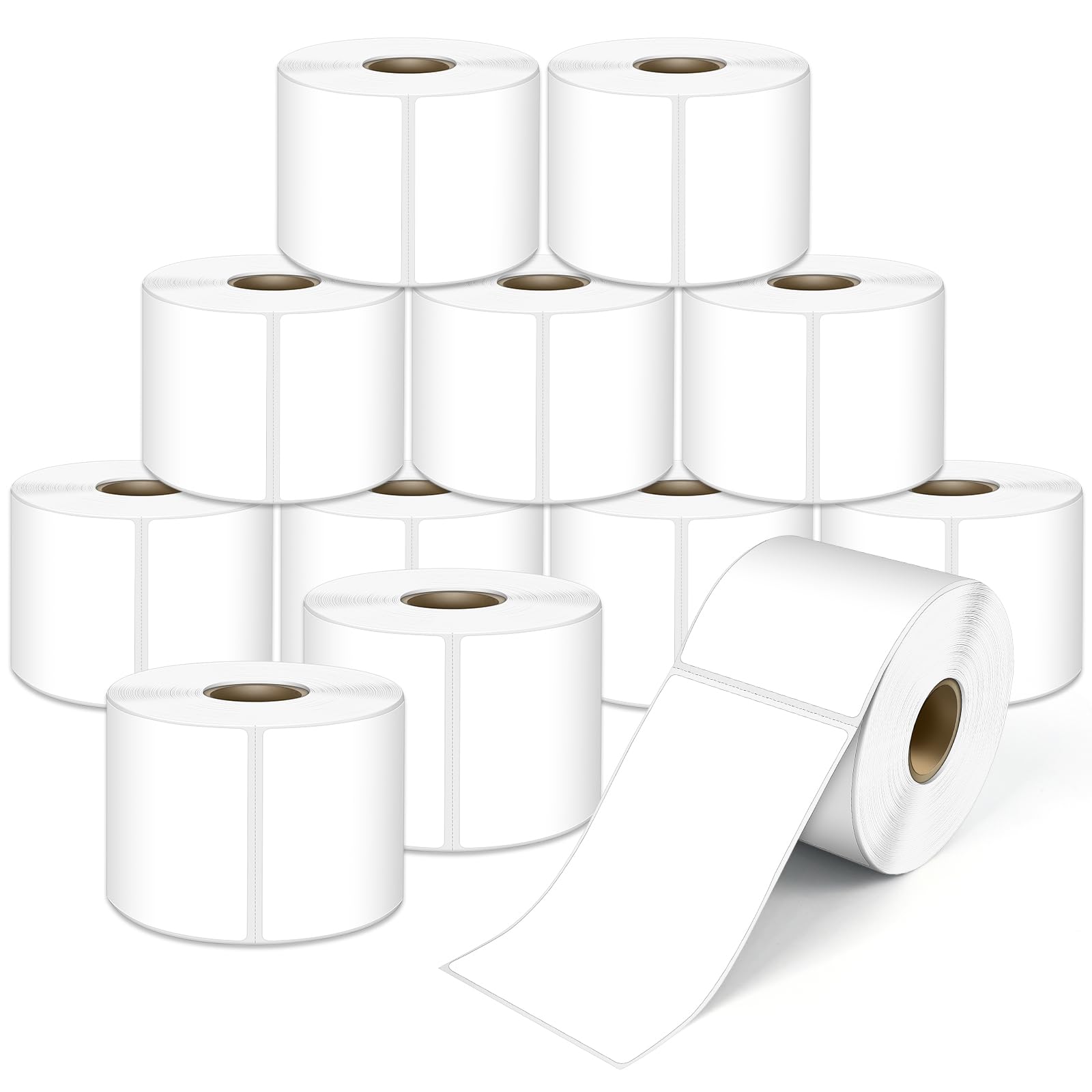 L LIKED 2.25" x 4" , 2.25" x 0.75",  2.25" x 1.25" Direct Thermal Label for Block, Permanent Adhesive Shipping Postage Labels & Compatible with Rollo, Zebra and Other Desktop Printers