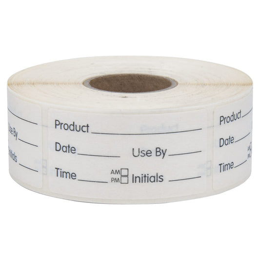 LLIKED Blank 1 x 2 Inch Food Rotation Dissolvable Labels  Suitable for FIFO rotation; smudge-proof on plastic, glass and stainless steel, freezer friendly.