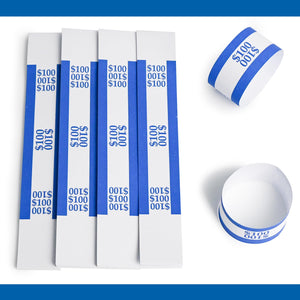 L LIKED Money Band Self Sealing Currency Straps for Bill Wrappers 100 PCS