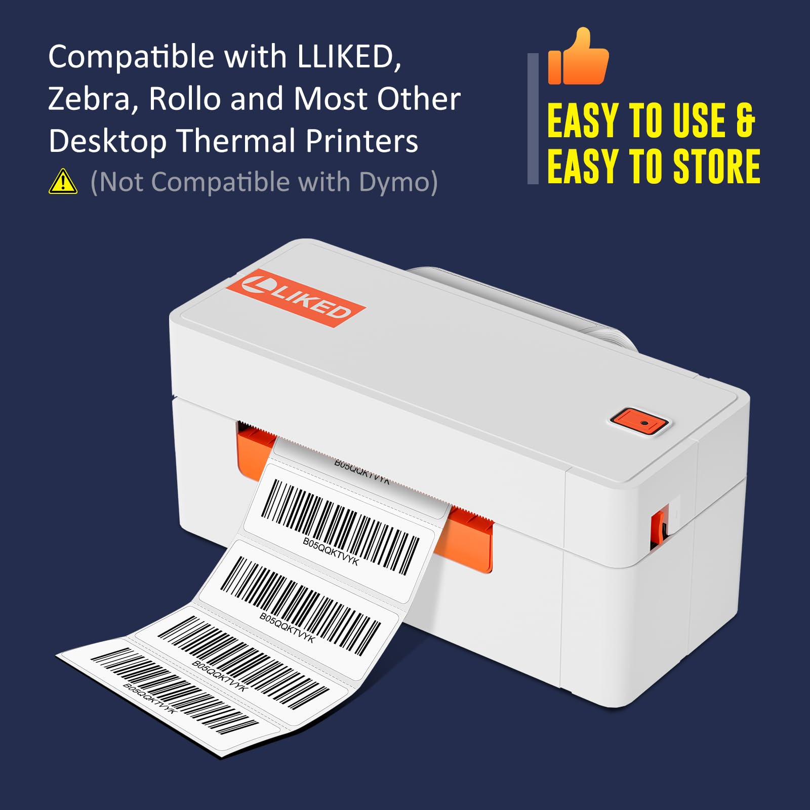 L LIKED 2.25" x 4" , 2.25" x 0.75",  2.25" x 1.25" Direct Thermal Label for Block, Permanent Adhesive Shipping Postage Labels & Compatible with Rollo, Zebra and Other Desktop Printers