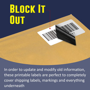 L LIKED 2.25" x 4" , 2.25" x 0.75",  2.25" x 1.25" Direct Thermal Label for Block, Permanent Adhesive Shipping Postage Labels & Compatible with Rollo, Zebra and Other Desktop Printers