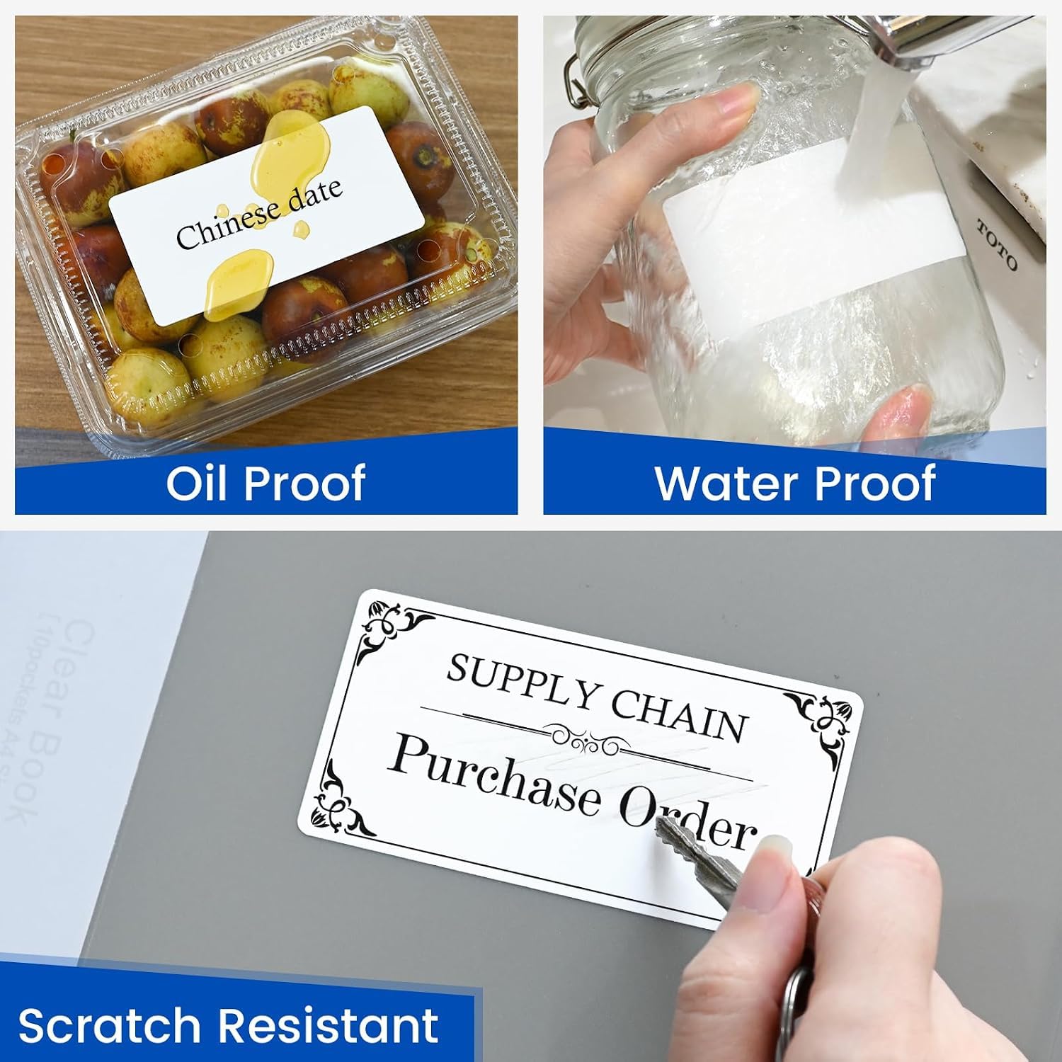 L LIKED 10 Rolls 7500 Pcs 4"x2" Thermal Removable Labels No Residue | Water & oil resistant, smudge-proof. For warehouses, retail, high-volume shipping & inventory tracking