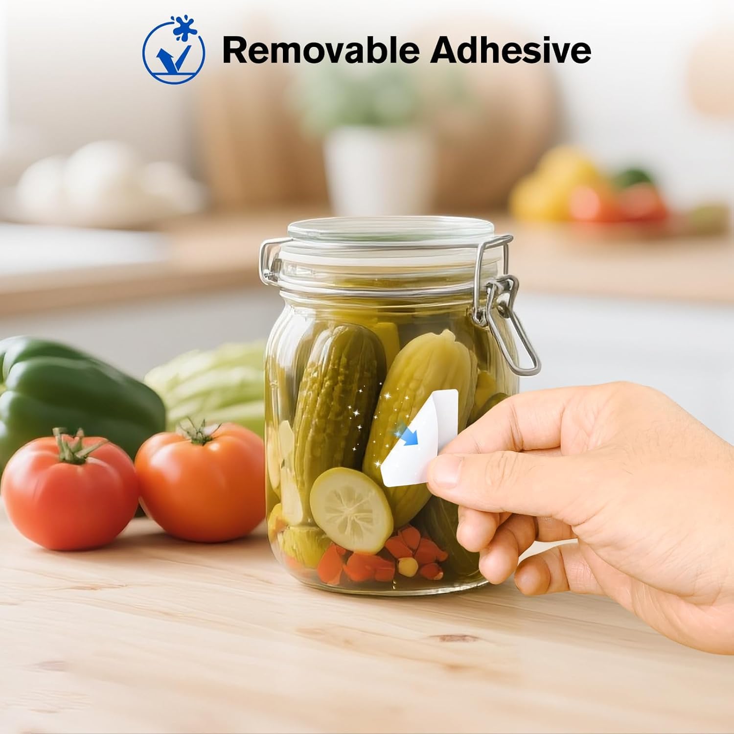 L LIKED 2" x 1" Removable Thermal Labels No Residue 10 Rolls 13000 Pcs | Water & oil resistant, smudge-proof. For home, office, school supplies, organization & inventory tracking