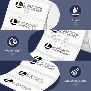 L LIKED 2.25" x 4" , 2.25" x 0.75",  2.25" x 1.25" Direct Thermal Label for Block, Permanent Adhesive Shipping Postage Labels & Compatible with Rollo, Zebra and Other Desktop Printers