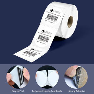 L LIKED 2"x2"  2"x1" Direct Square & 2" circle Thermal Labels  for Block, Permanent Adhesive Barcode Adress Labels & Compatible with Rollo, Zebra and Other Desktop Printers