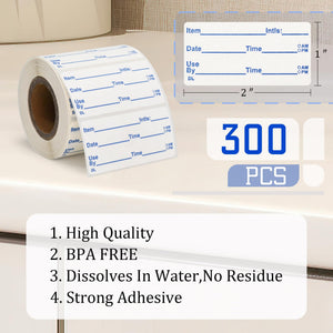 L LIKED Dissolvable Food Labels for Storage 2"x1" Dissolvable Food Rotation Labels Self-Adhesive Stickers Kitchen Labels,Freezer Labels
