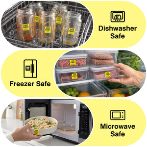 LLIKED 500 Pcs Use First Dissolvable Labels 1"x1" Water Soluble Labels Suitable for Inventory Control and Expiry Date Tracking in Pantry, Kitchen, Restaurant, Cafe and Food Service.