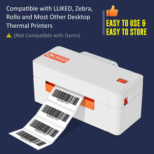 LLIKED 1400 Thermal Labels 4"x1", Strong Adhesive Shipping Labels BPA Free, Block Old Information, Perforated Easy-Tear, Compatible with Rollo, Zebra and Other Desktop Printers