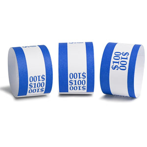 L LIKED Money Band Self Sealing Currency Straps for Bill Wrappers 100 PCS
