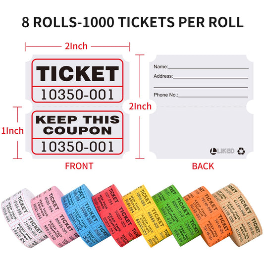 Roll Up Raffle RAFFLE TICKET ROLLS – lliked.com
