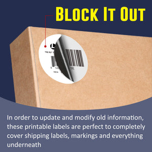 L LIKED 2"x2"  2"x1" Direct Square & 2" circle Thermal Labels  for Block, Permanent Adhesive Barcode Adress Labels & Compatible with Rollo, Zebra and Other Desktop Printers