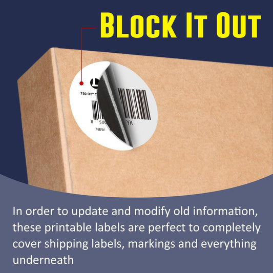 L LIKED 2"x2"  2"x1" Direct Square & 2" circle Thermal Labels  for Block, Permanent Adhesive Barcode Adress Labels & Compatible with Rollo, Zebra and Other Desktop Printers
