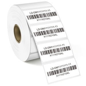 L LIKED  Removable Direct Thermal Labels with Perforated Lines, Water and Oil Resistant, Compatible with Rollo, Zebra Desktop Printers and More