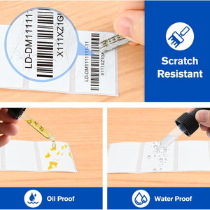 L LIKED 2" x 1" Removable Thermal Labels No Residue 10 Rolls 13000 Pcs | Water & oil resistant, smudge-proof. For home, office, school supplies, organization & inventory tracking