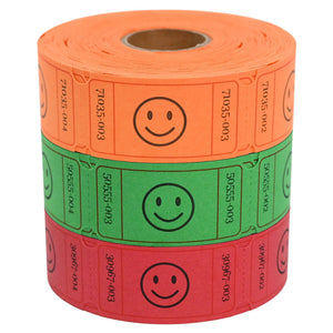 L LIKED Raffle Tickets -Rolls of 500 Tickets Each Consecutively Numbered Tickets for Event, Party, Concert, Carnivals & Other-Assorted Color