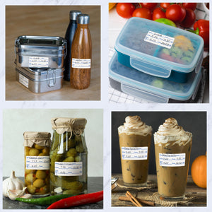 L LIKED Dissolvable Food Labels for Storage 2"x1" Dissolvable Food Rotation Labels Self-Adhesive Stickers Kitchen Labels,Freezer Labels