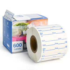 L LIKED Dissolvable Food Labels for Storage 2"x1" Dissolvable Food Rotation Labels Self-Adhesive Stickers Kitchen Labels,Freezer Labels