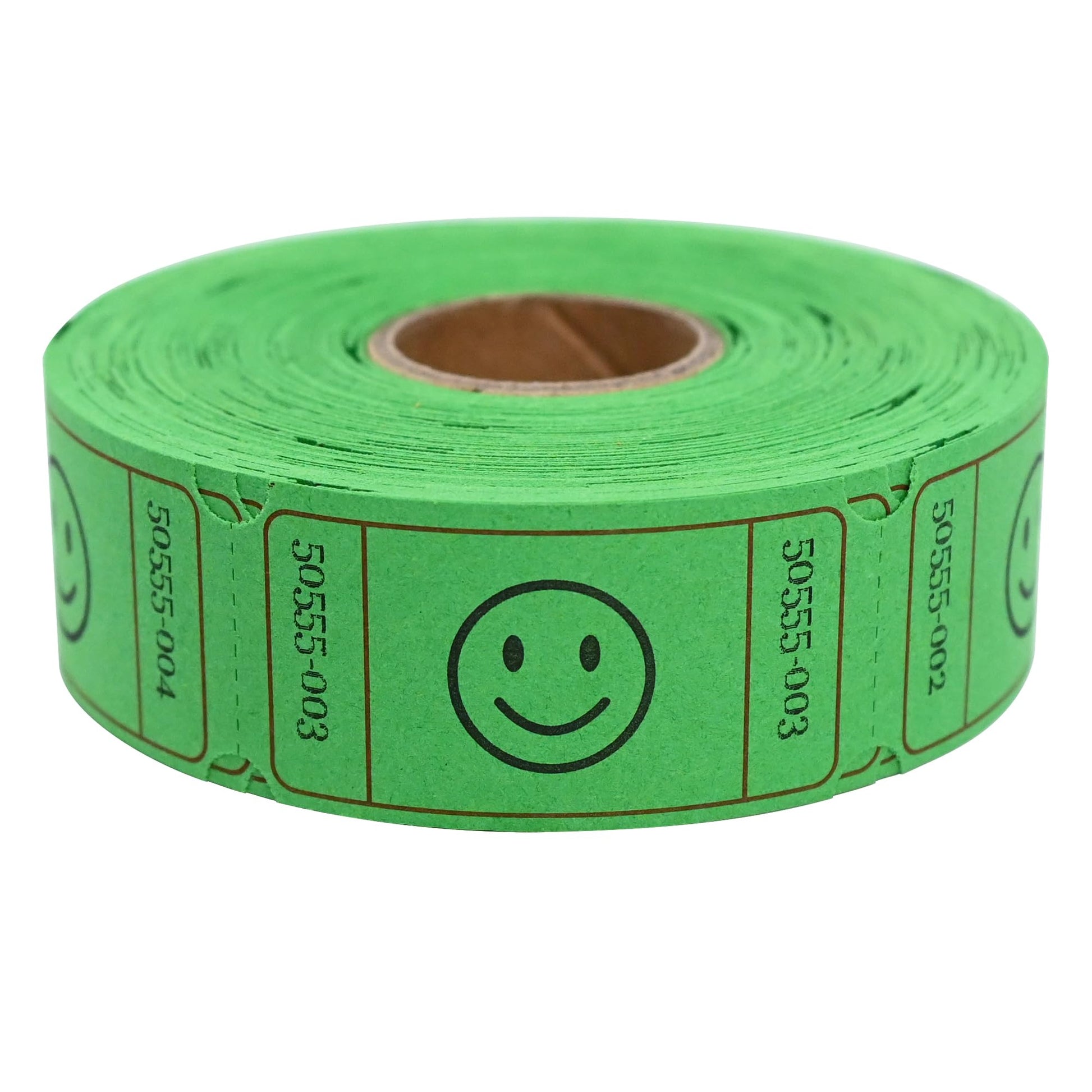 L LIKED Raffle Tickets, Smile,(6 Color Selection),Each Color with 500 Tickets,1"x2"Single Roll, Ticket for Events, Entry, Class Reward, Raffle & Prizes