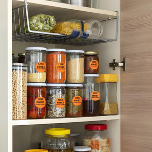 L LIKED 2000 Pcs Use First Circle Stickers 1.5 Inch Round Inventory Control Labels for Restaurant  Food Service 4 Rolls (Orange)