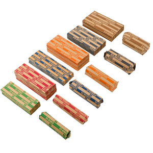 LLIKED Flat Coin Wrappers, Assorted US Coin Rolls, ABA Color Coded