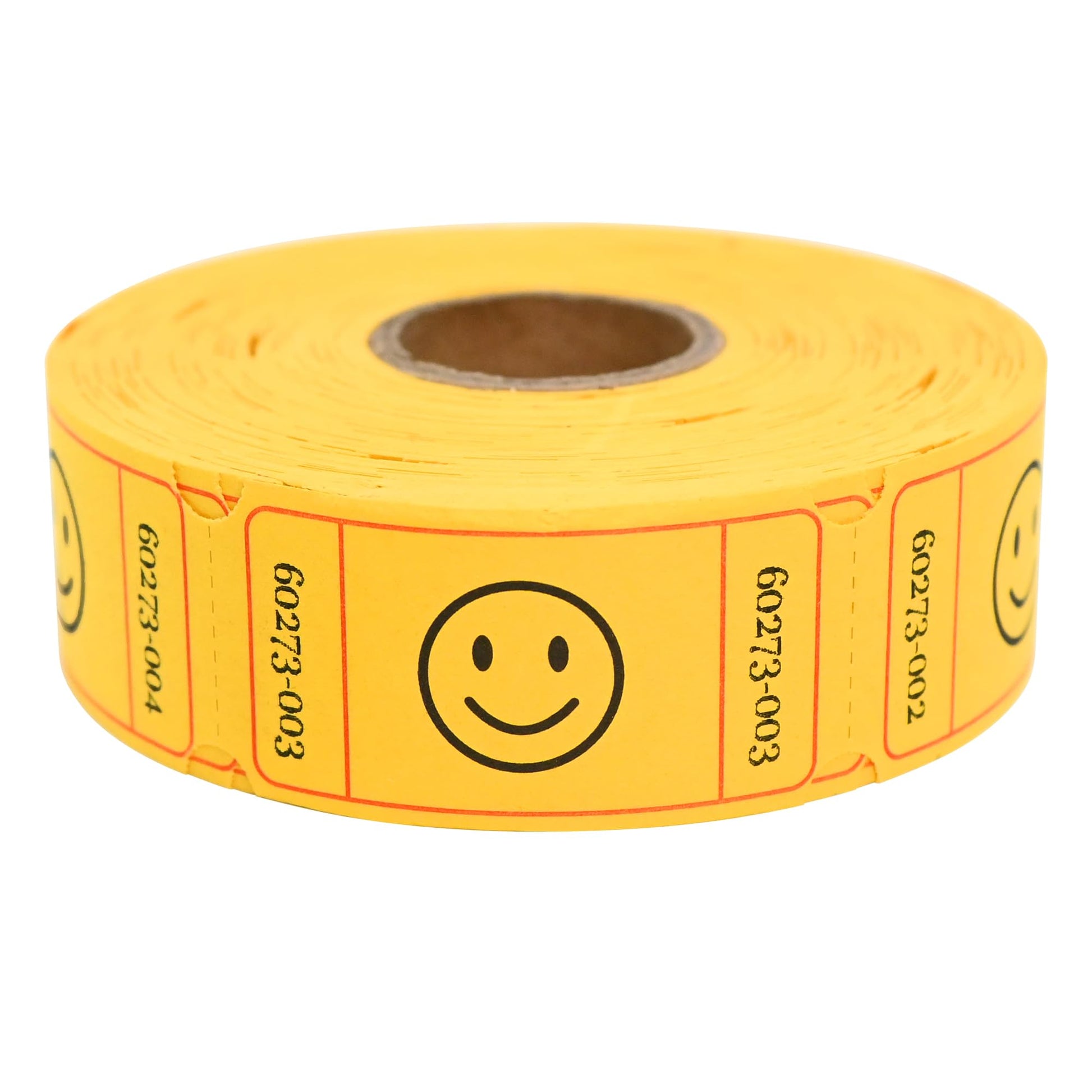 L LIKED Raffle Tickets, Smile,(6 Color Selection),Each Color with 500 Tickets,1"x2"Single Roll, Ticket for Events, Entry, Class Reward, Raffle & Prizes