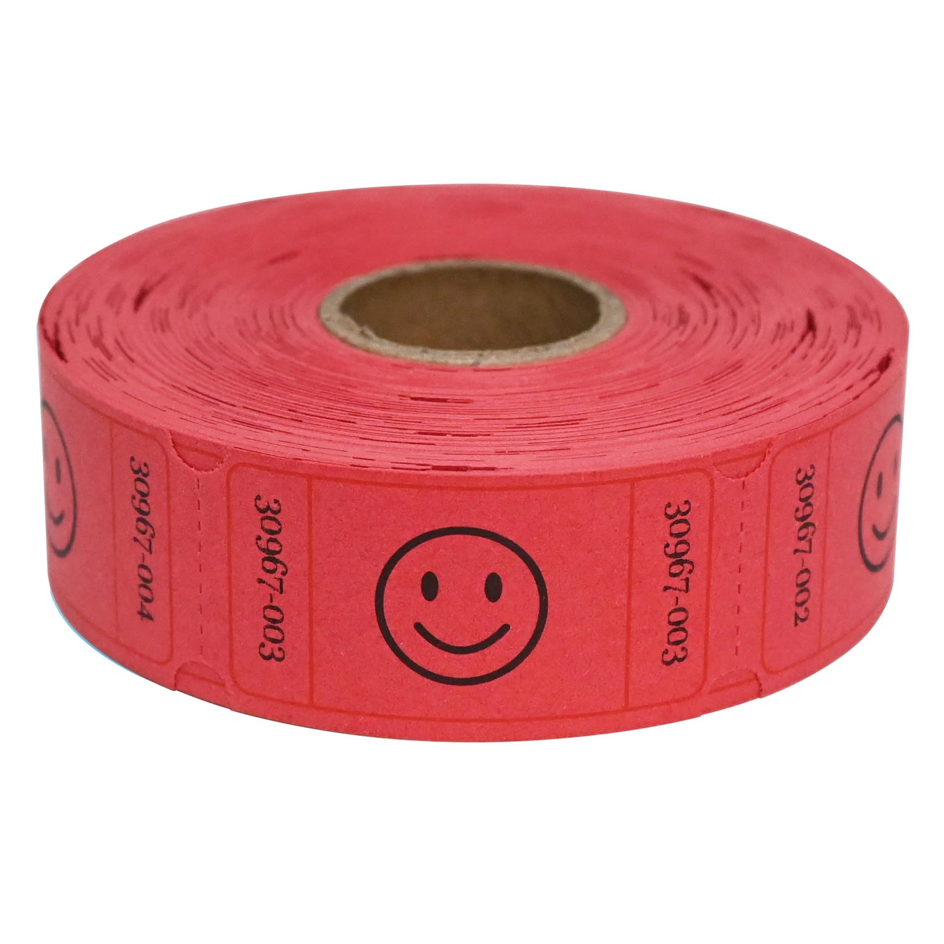 L LIKED Raffle Tickets, Smile,(6 Color Selection),Each Color with 500 Tickets,1"x2"Single Roll, Ticket for Events, Entry, Class Reward, Raffle & Prizes